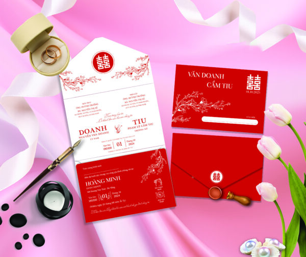 Thiệp Gấp 4 Mẫu  2