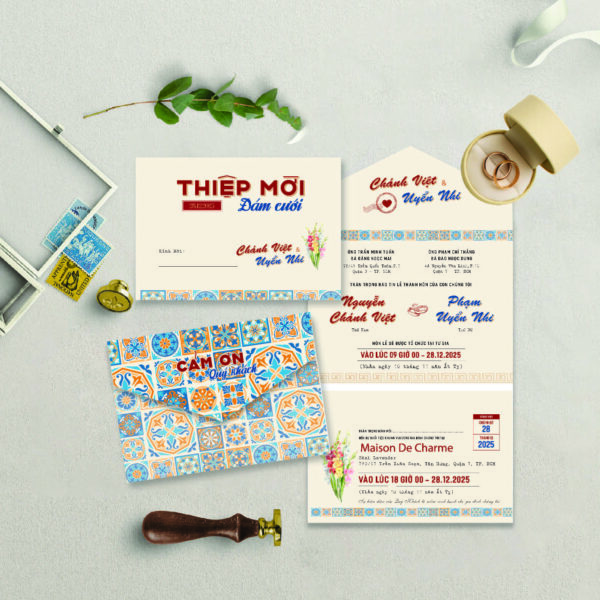 Thiệp Gấp 4 Mẫu  47